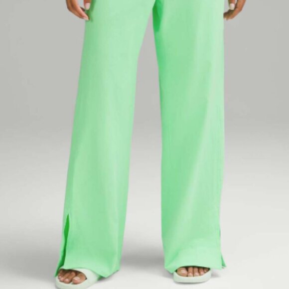 lululemon stretch woven wide leg high rise pant pistachio S NWOT neon green - Picture 11 of 11
